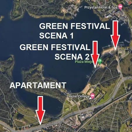 Nowoczesne Jezioro Ukiel Zatoka Mila Plaza Miejska Apartment
